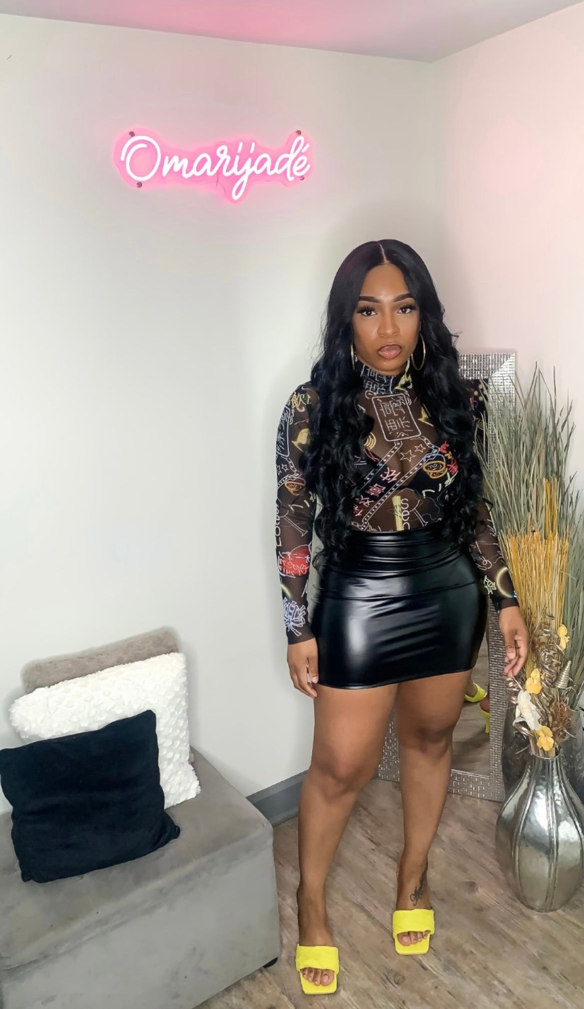 Matte Leather Skirt